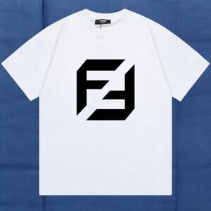 Fendi Men's White Short Sleeve T-Shirt